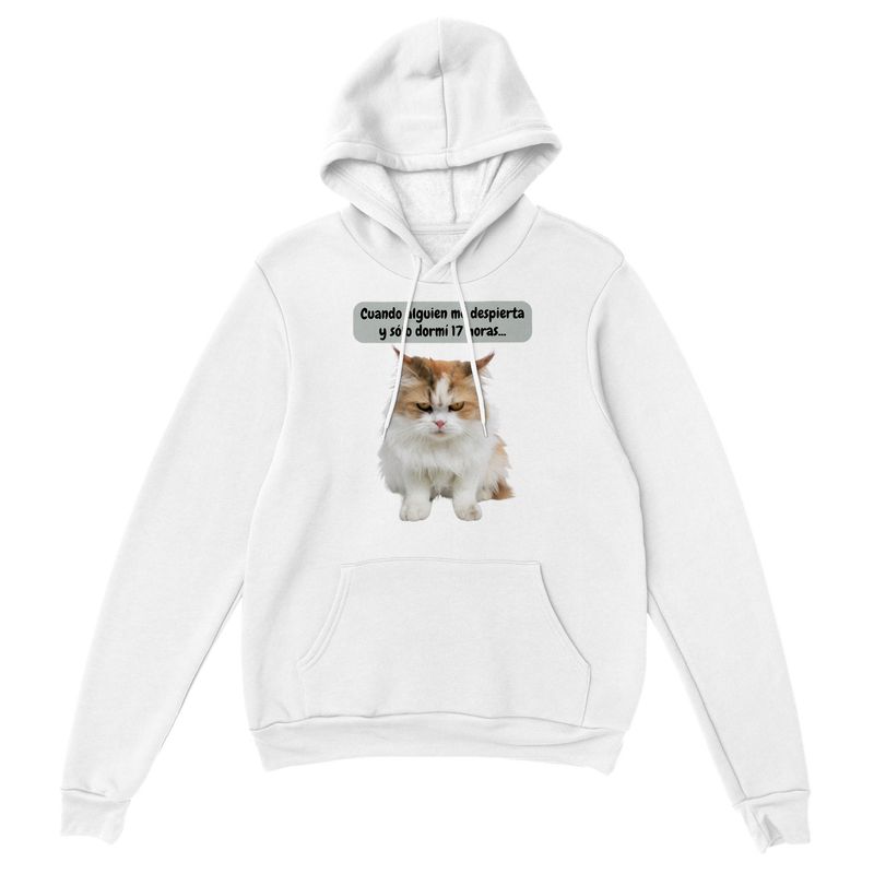 Sudadera con capucha unisex estampado de gato "Michi dormilón" Gelato