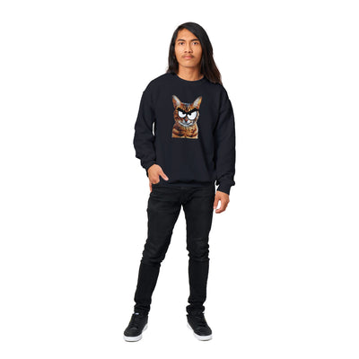 Sudadera Unisex Estampado de Gato "Bengala Malicioso" Michilandia