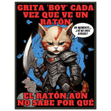 Póster Semibrillante de Gato con Marco Metal "Kitty of War" 60x80 cm / 24x32″