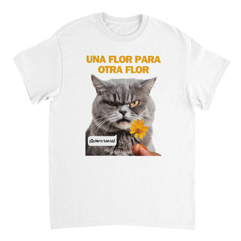 Camiseta Unisex Estampado de Gato "Antojos Felinos" Michilandia | La tienda online de los fans de gatos