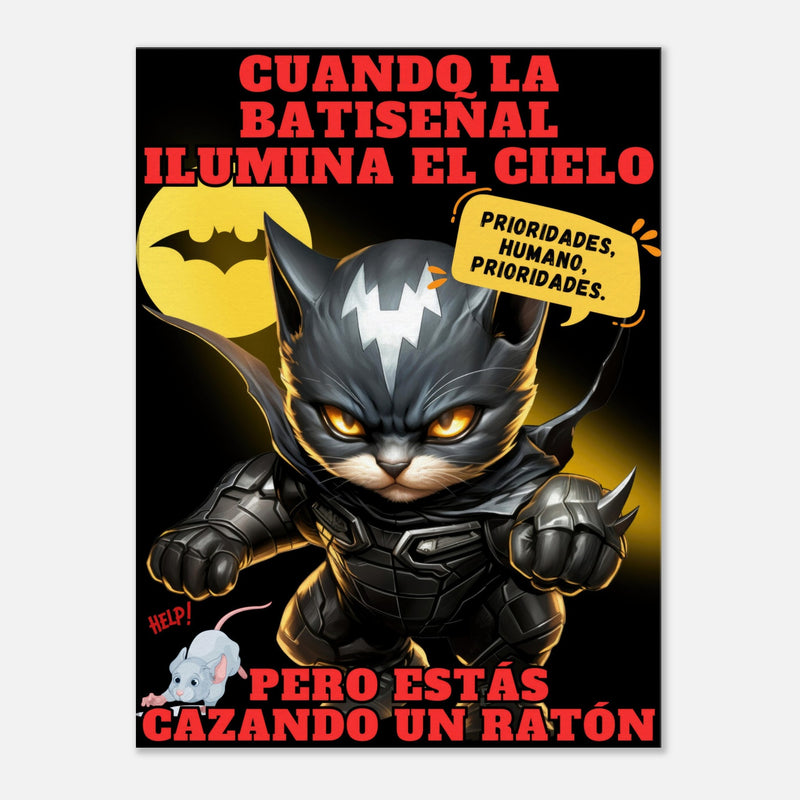 Lienzo de Gato "Cazador Nocturno" Michilandia | La tienda online de los amantes de gatos