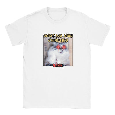 Camiseta júnior unisex estampado de gato 