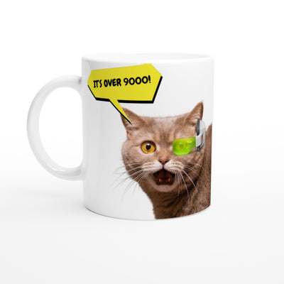 Taza Blanca con Impresión de Gato 