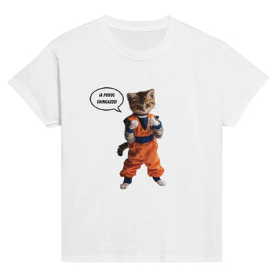 Camiseta Junior Unisex Estampado de Gato 