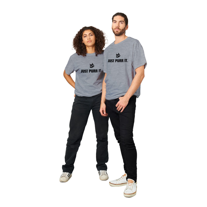 Camiseta Unisex Estampado de Gato "Just Purr It." Michilandia | La tienda online de los fans de gatos