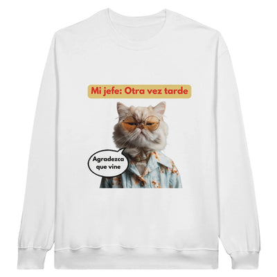 Sudadera Unisex Estampado de Gato "Agradecido Miau" Michilandia