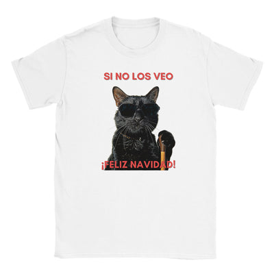 Camiseta Junior Unisex Estampado de Gato 