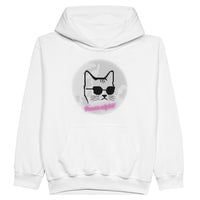 Sudadera con capucha júnior estampado de gato 