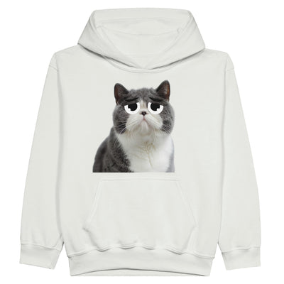 Sudadera con capucha júnior estampado de gato 