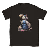 Camiseta unisex estampado de gato "Sirvienta Felina"