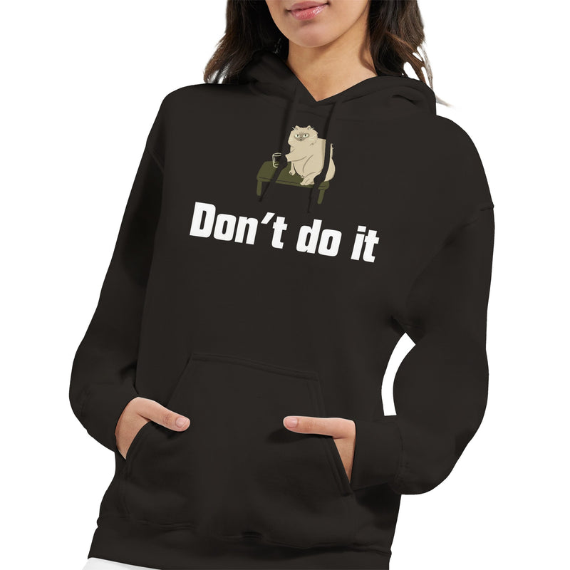 Sudadera con Capucha Unisex Estampado de Gato "Don't do it" Michilandia | La tienda online de los fans de gatos