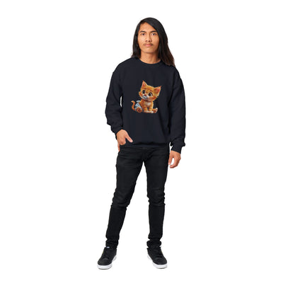 Sudadera Unisex Estampado de Gato "Miau en Pañales" Michilandia