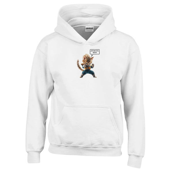 Sudadera con Capucha Júnior Estampado de Gato "Furia Saiyan"