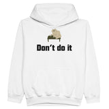 Sudadera con capucha júnior estampado de gato "Don't do it" Michilandia | La tienda online de los fans de gatos