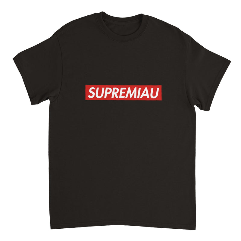 Camiseta Unisex Estampado "Supremiau" Michilandia | La tienda online de los fans de gatos