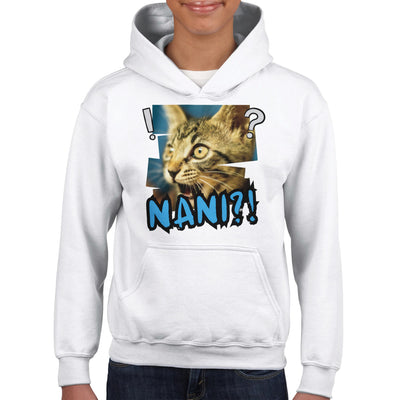 Sudadera con capucha júnior estampado de gato 