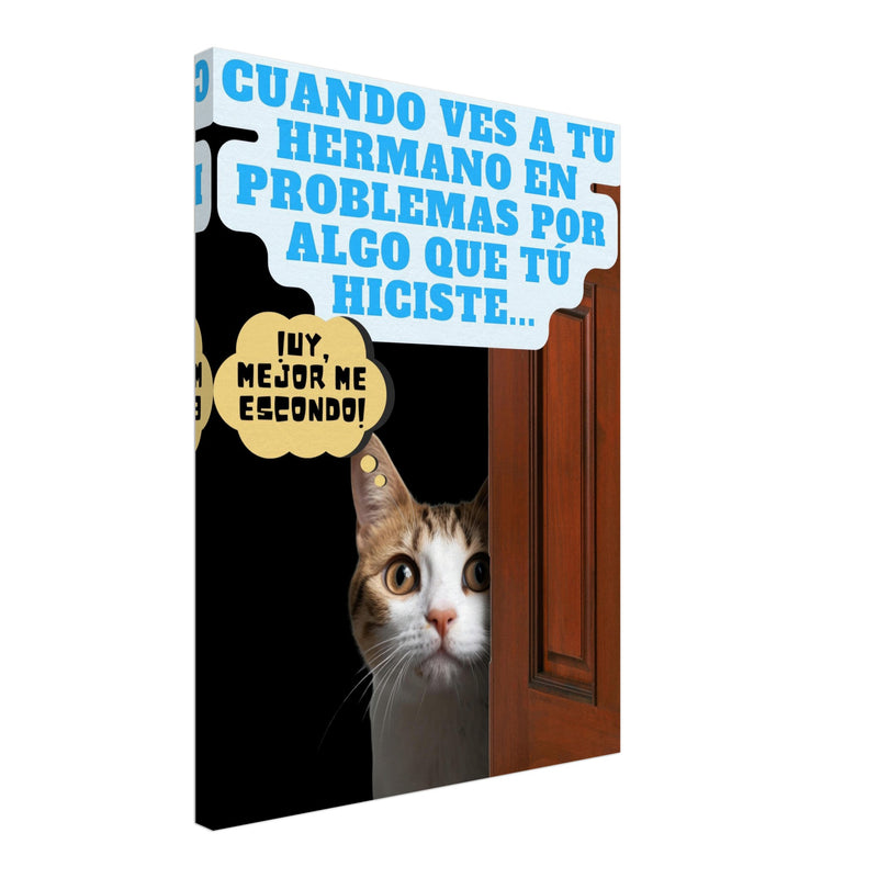 Lienzo de Gato "Michi Culpable" Michilandia | La tienda online de los amantes de gatos