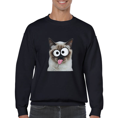 Sudadera Unisex Estampado de Gato 