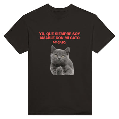 Camiseta Unisex Estampado de Gato 