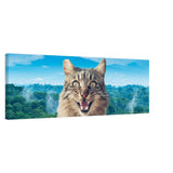 Lienzo de gato "Curiosidad Salvaje" Michilandia | La tienda online de los fans de gatos