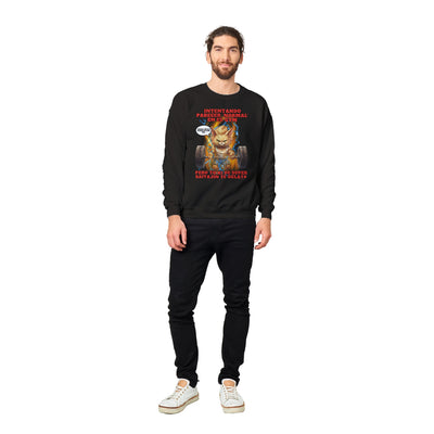 Sudadera Unisex Estampado de Gato "Levantamiento Saiyajin" Michilandia | La tienda online de los fans de gatos