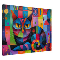 Lienzo de gato "Vibraciones Kandinsky" Michilandia | La tienda online de los fans de gatos
