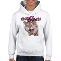 Sudadera con capucha júnior estampado de gato 