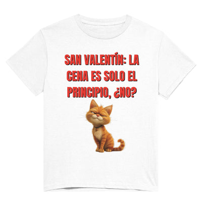 Camiseta Unisex Estampado de Gato "San Valentín Gatuno" Michilandia | La tienda online de los fans de gatos