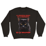 Sudadera Unisex Estampado de Gato "Solución Felina" Michilandia | La tienda online de los fans de gatos