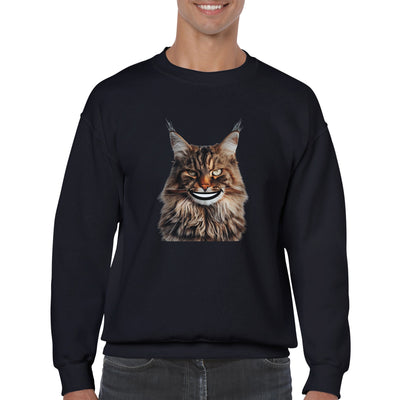 Sudadera Unisex Estampado de Gato "Sonrisa de Maine Coon" Michilandia