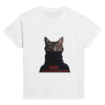 Camiseta Junior Unisex Estampado de Gato 