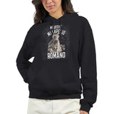 Sudadera con Capucha Unisex Estampado de Gato "César Felino" Michilandia