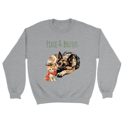 Sudadera unisex estampado de gato "Pixie & Brutus: Dulce Vigilancia" Gelato