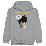 Sudadera con capucha júnior estampado de gato "Príncipe Saiyajin Felino" Michilandia | La tienda online de los fans de gatos