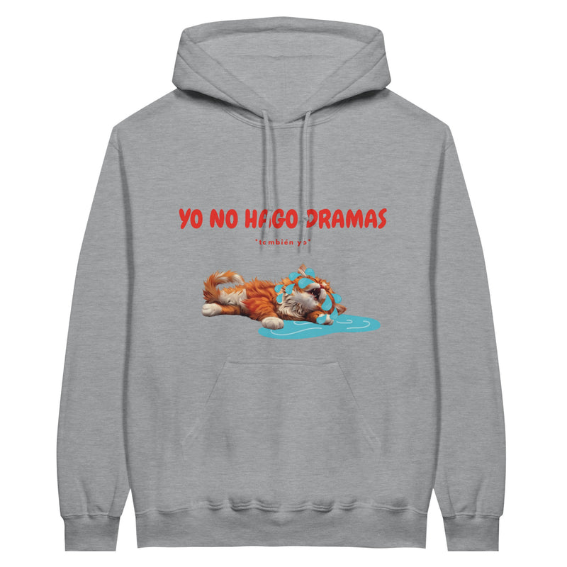 Sudadera con Capucha Unisex Estampado de Gato "Drama Queen" Michilandia