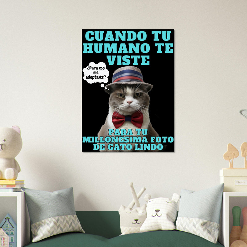 Lienzo de Gato "Modelo Reluctante" Michilandia | La tienda online de los amantes de gatos