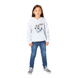 Sudadera con capucha júnior estampado de gato "Fantasma Miaurador" Michilandia | La tienda online de los fans de gatos