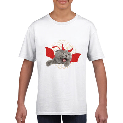 Camiseta Junior Unisex Estampado de Gato 