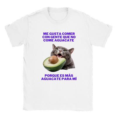 Camiseta unisex estampado de gato "Aguacate" Gelato