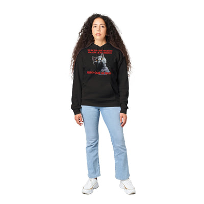 Sudadera con Capucha Unisex Estampado de Gato "Sorpresa Burocrática" Michilandia | La tienda online de los fans de gatos