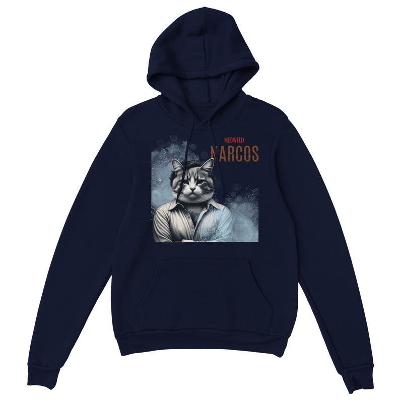 Sudadera con Capucha Unisex Estampado de Gato "Narcogato" Michilandia | La tienda online de los fans de gatos