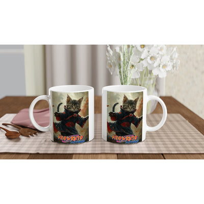 Taza Blanca con Impresión de Gato 