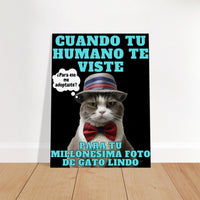 Lienzo de Gato "Modelo Reluctante" Michilandia | La tienda online de los amantes de gatos