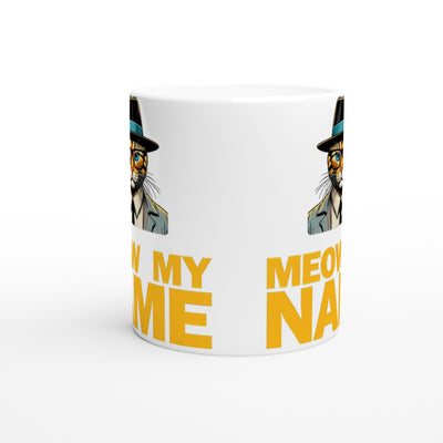 Taza Blanca con Impresión de Gato "Gato Heisenberg" Michilandia | La tienda online de los fans de gatos