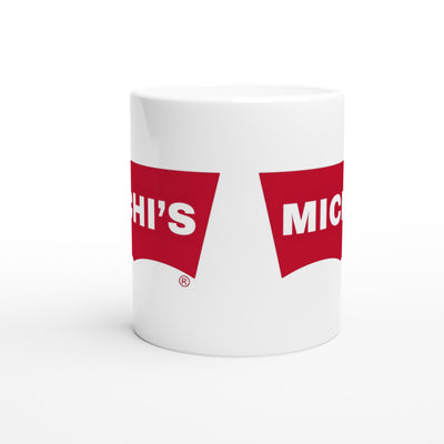 Taza Blanca con Impresión de Gato "Michi's Denim" Michilandia | La tienda online de los fans de gatos