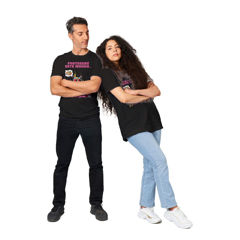 Camiseta unisex estampado de gato "Guardián de la Cena" Michilandia | La tienda online de los amantes de gatos