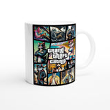 Taza Blanca con Impresión de Gato "Grand Theft Catnip" Michilandia | La tienda online de los fans de gatos