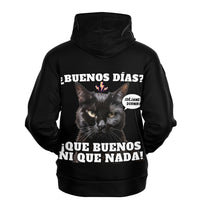 Sudadera deportiva con capucha unisex estampado de gato "Amanecer Hostil" Subliminator