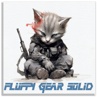 Lienzo de gato "Fluffy Gear Solid"