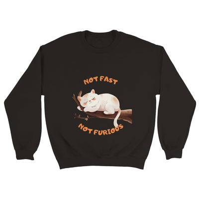 Sudadera Unisex Estampado de Gato "Not Fast Not Furious" Michilandia | La tienda online de los fans de gatos